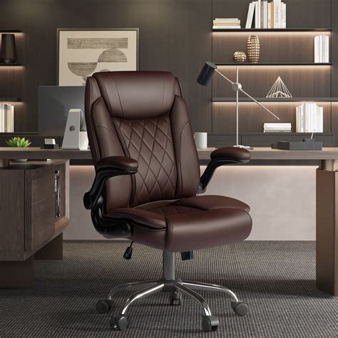 Homall Faux Leather Office Chair Adjustable Height Desk Chair Ergonomic ...