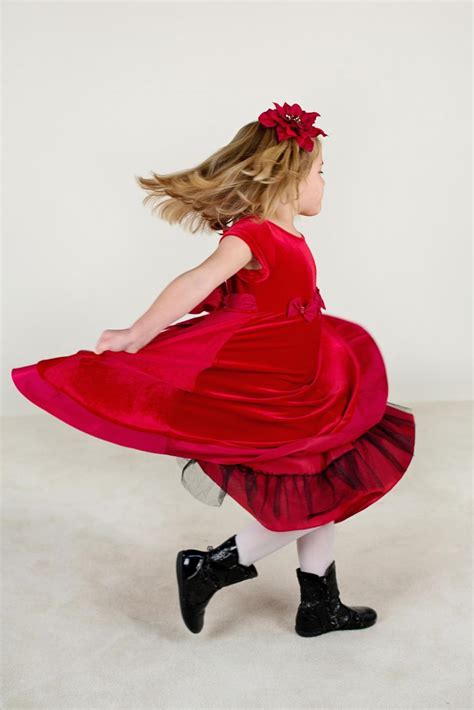 Little Girl In Red Dress