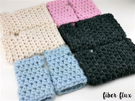 Chunky Mitts for Everyone! Free crochet pattern + full video tutorials - fiberfluxblog.com