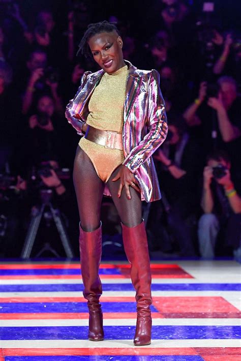 Grace Jones on the catwalkTommy Hilfiger show, Runway, Fall Winter 2019 ...