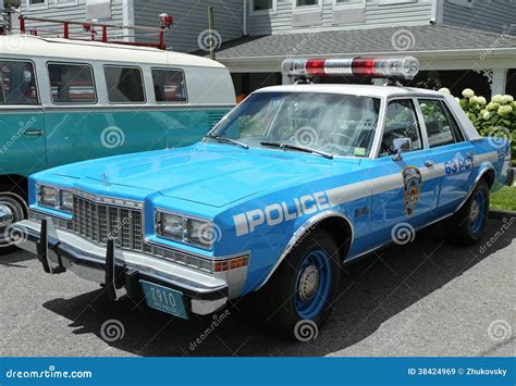 Vintage NYPD Plymouth Police Car On Display Editorial Stock Image ...