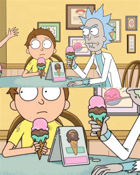 Fluffy (💙Rick has Morty💛) on Twitter: "The difference in how they hold ice cream I'm sobbing."