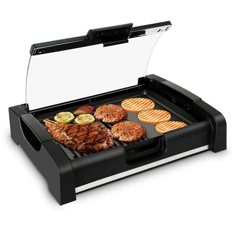 NutriChef Electric Grill & Griddle Cooktop with Glass Lid - Walmart.com ...