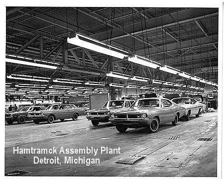 Vintage photo of the Hamtramck Assembly Plant in Detroit | Mopar muscle cars, Vintage muscle ...