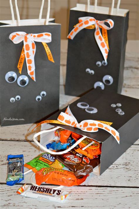 DIY Halloween Treat Bags and a Halloween Candy Cookie Bars Recipe - About A Mom