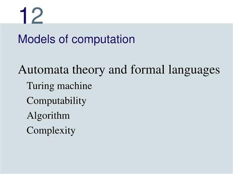 PPT - Models of Computation: Automata and Processes PowerPoint Presentation - ID:4174087