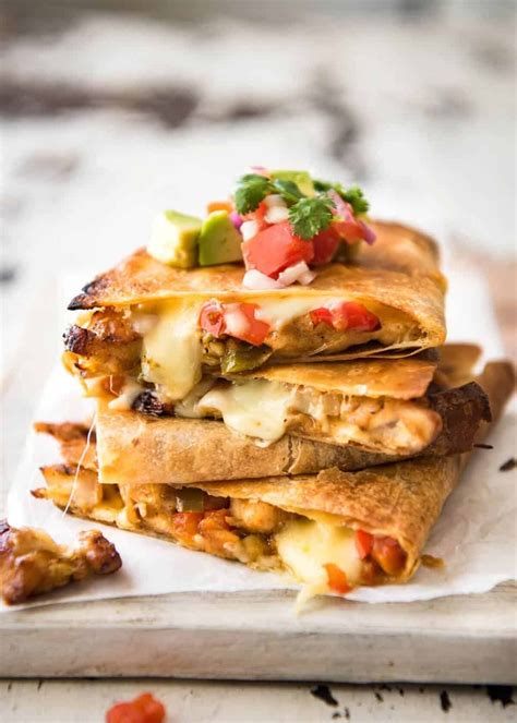 Oven Baked Chicken Quesadillas | RecipeTin Eats