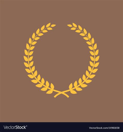 Golden laurel wreath Royalty Free Vector Image