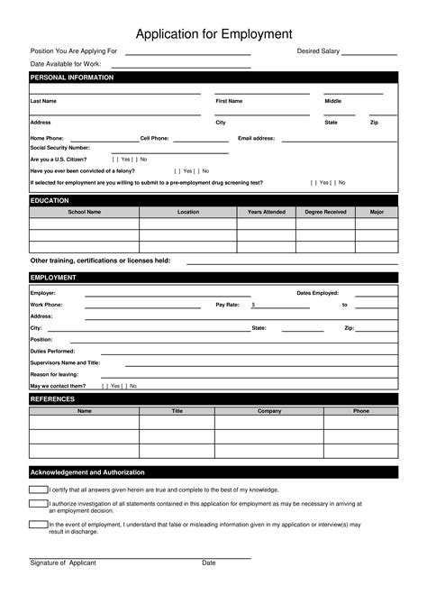 Simple Job Application Form | Templates at allbusinesstemplates.com