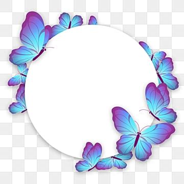 Butterflies Clipart Border Png Free