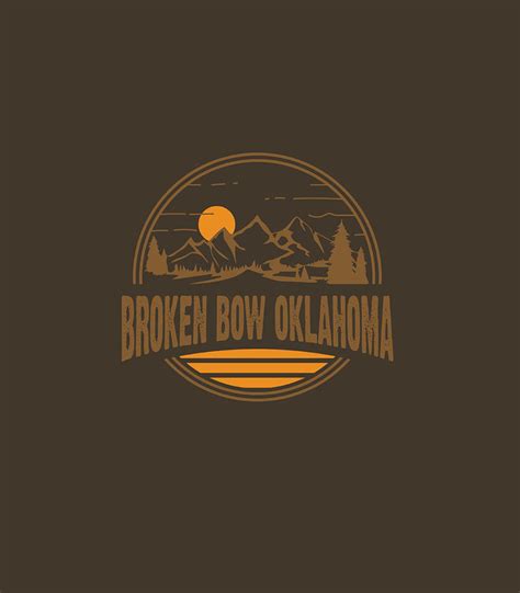 Vintage Broken Bow Oklahoma Mountain Hiking Souvenir Print Digital Art by Ayrahz Karam - Fine ...