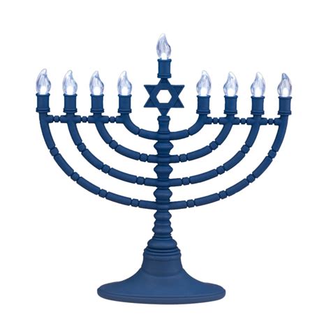 Rite Lite 11.5" Traditional LED Battery Operated Hanukkah Menorah - Gray/Blue - Walmart.com ...