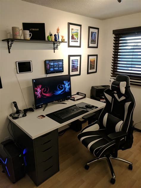 New Battle station setup (updated!) | Gaming room setup, Computer gaming room, Room setup