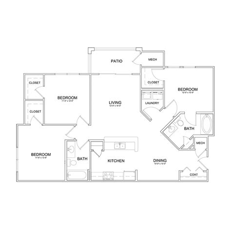 Floor Plans for The Park at Southwood Apartments in Tallahassee