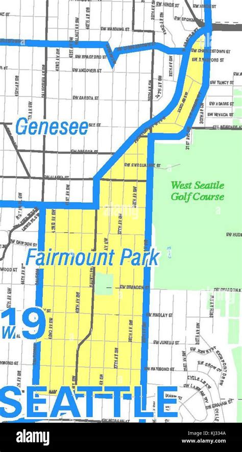 Seattle - Fairmount Park map Stock Photo - Alamy