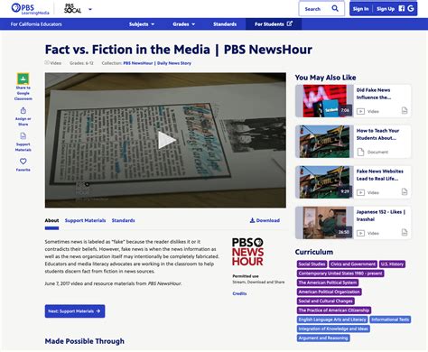 Fact vs. Fiction in the Media Instructional Video for 6th - 12th Grade ...