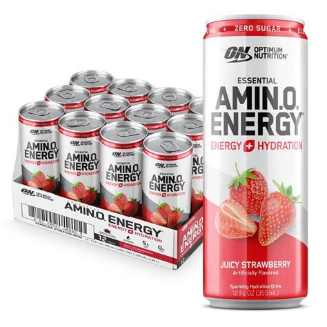 Buy Optimum tion Amino Energy Sparkling Hydration Drink, Electrolytes, Caffeine, Amino s, BCAAs ...