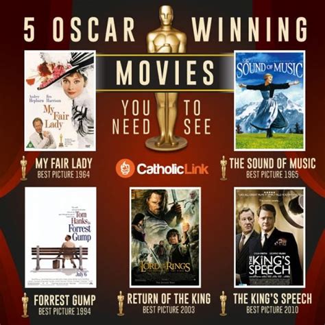 Infographic: 5 Oscar Winning Movies You Need To See | Catholic-Link