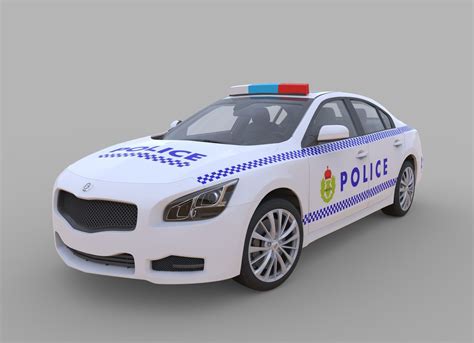 generic police car interior 3d model