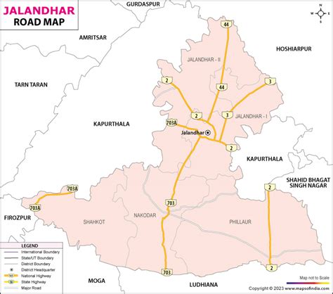 Jalandhar Road Map