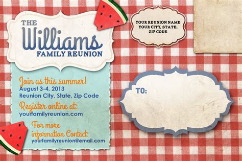 Family Reunion Postcards Summer watermelon DIGITAL file | Etsy