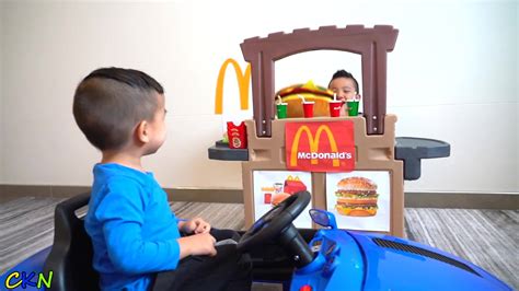 McDonald's Happy Meal Drive Thru Pretend Play With CKN Toys_R | By Kids