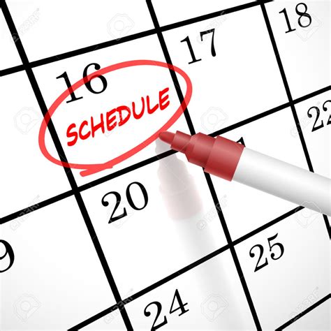 schedule word circle marked on a calendar | National Foundation for ...