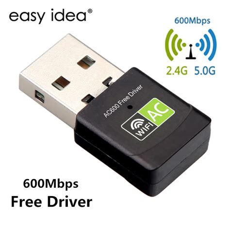 Free Driver Wireless USB Wifi Adapter 600Mbps Lan USB Ethernet 2.4G 5G ...