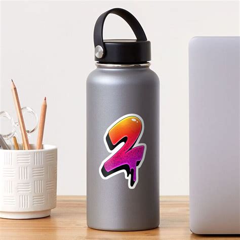 "Graffiti Number 2 Digit Colorful Paint Splash Style" Sticker for Sale by ToTheNextLetter ...