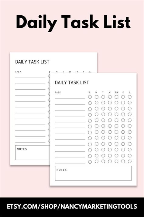 Daily Task List to Do List Printable to Help Stay Organize | Etsy | To do lists printable, Task ...