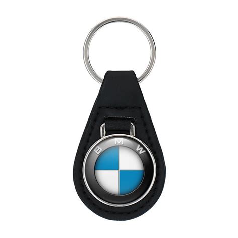 BMW Keychain Leather Navy White Logo | Keychains | Accessories | X-Sticker