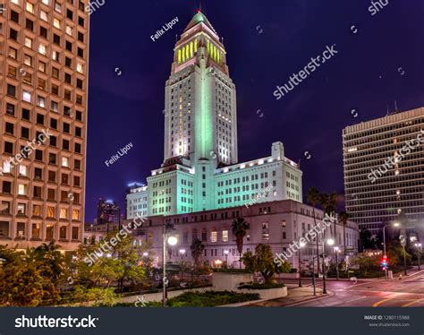 Los Angeles City Hall Building Night Stock Photo 1280115988 | Shutterstock