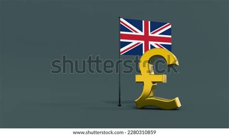 Gilded Symbol British Pound Front Uk Stock Illustration 2280310859 ...