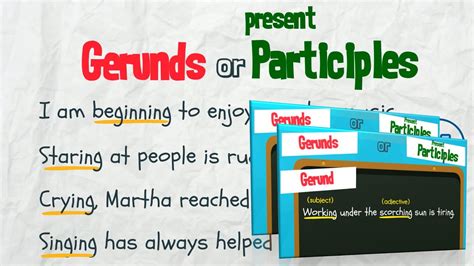 Gerunds and Present Participles | EasyTeaching - YouTube