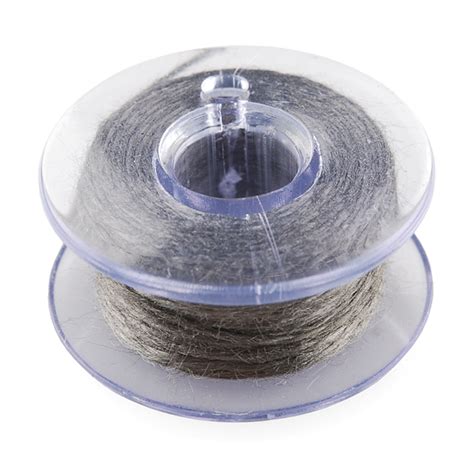 DEV-10867 Conductive Thread Bobbin - 30ft (Stainless | 台灣 MakeHub