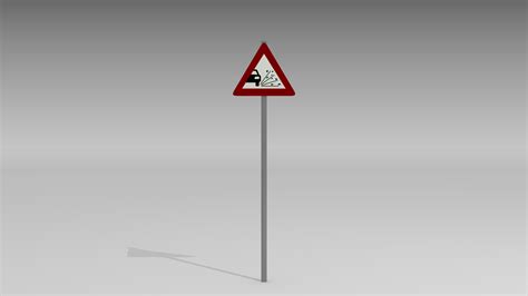 Loose gravel sign 3D | CGTrader