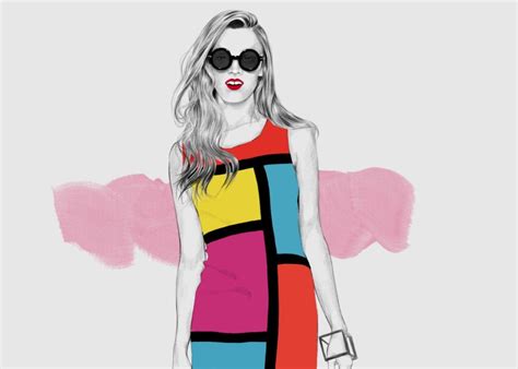 2D Pop Art Dress Fashion Illustration - Illustration Agent Website