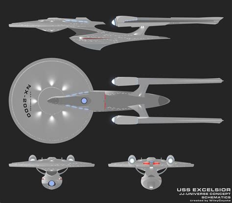 JJ-Excelsior schematics by trekmodeler | Star trek art, Trek, Star trek ...