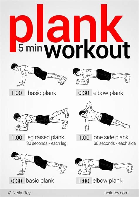 Plank Time! | Plank workout, 5 min workout, Workout routine