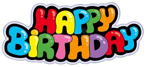 Happy birthday theme 1 stock vector. Illustration of note - 17119072 | Happy birthday signs ...