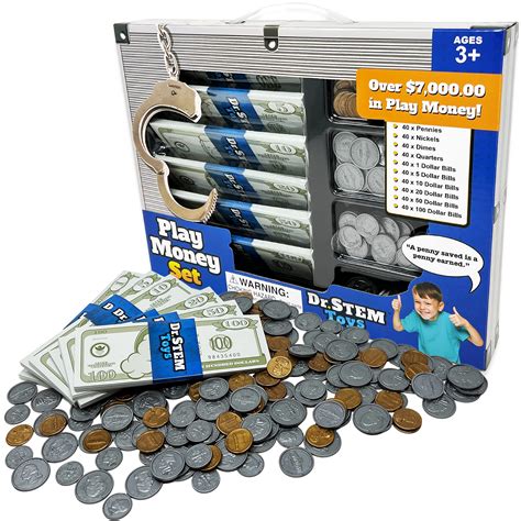 Buy Dr. STEM Toys Play Money for Kids: Durable Boxed Set Provides 400 ...