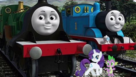 Spike and Rarity with Thomas and Emily by nes2155884 on DeviantArt