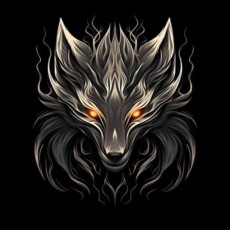 Premium AI Image | fox head tattoo design illustration