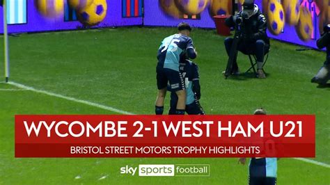 Wycombe 2-1 West Ham U21 | Bristol Street Motors Trophy highlights ...