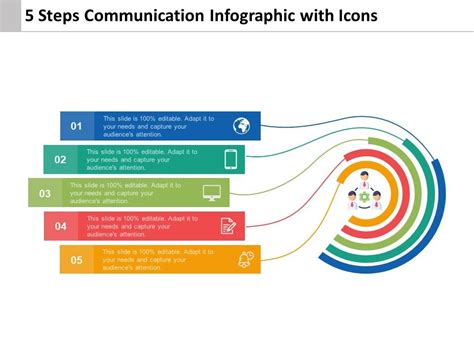 5 Steps Communication Infographic With Icons | PowerPoint Presentation ...