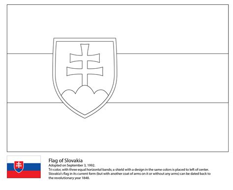 Flag of Slovakia coloring page - ColouringPages