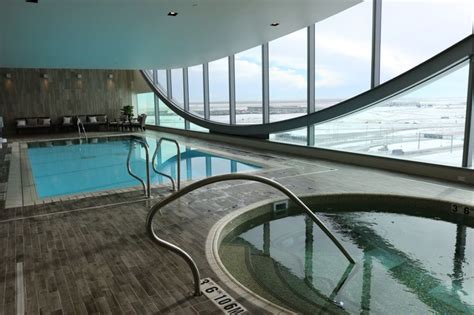 View of the hot tub and pool at the Westin Hotel, Denver International Airport, Denver, Colorado ...