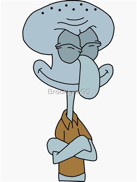 "squidward evil laugh " Sticker by BrooklynnGS | Redbubble