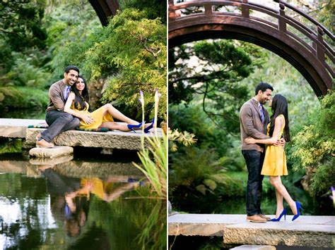 Japanese Tea Garden Engagement- Love the color combo of bright colors and the backgrounds ...