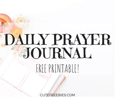 Free Daily Prayer Journal Printable Page! - Cute Freebies For You